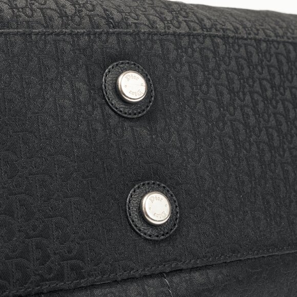 Christian Dior My Dior Black Logo-Jacquard Frame Bag - Picture 6 of 14